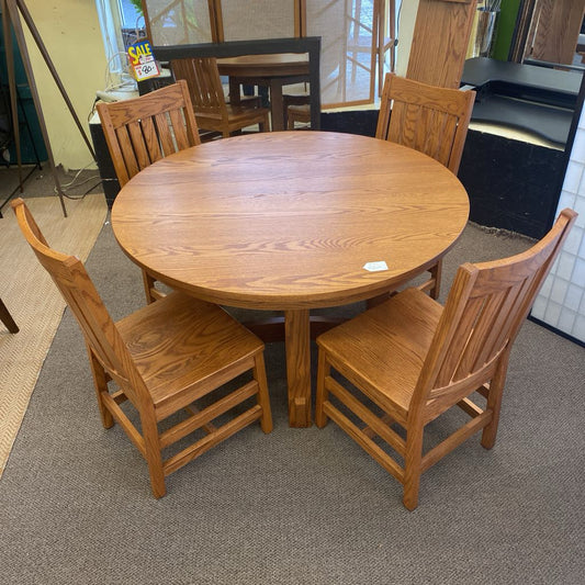 SIMPLY AMISH Mission Style Oak Dining Set