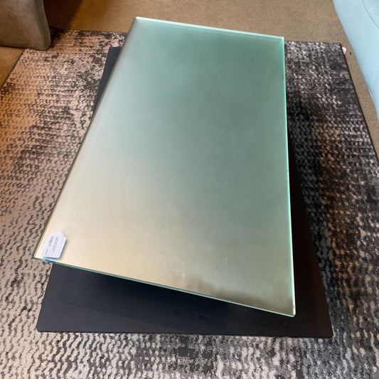 Modern 2 Tier Frosted Glass Angular Coffee Table