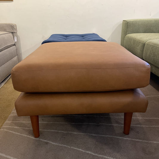 Camel Leather Ottoman