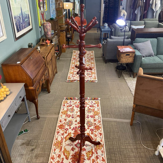 Chunky Turned Wood Coatrack