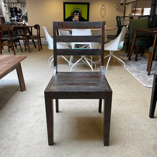 Dark Shesham Ladder Back Dining Chair C DINING CHAIRS
