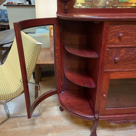 Quartersawn Warm Oak Vintage Cabinet w/ Mirror