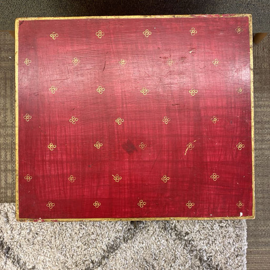 Asian Style Red & Yellow Lacquer 2Piece Treasure Box