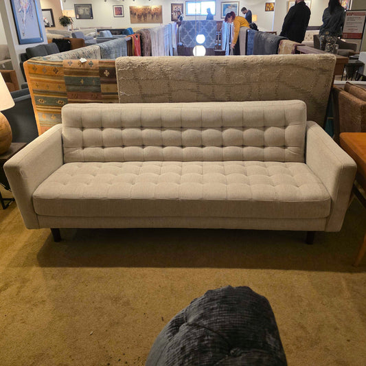 Pale Tan Tufted Sofa