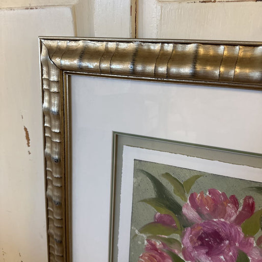 Pink Floral Still Life Original Painting