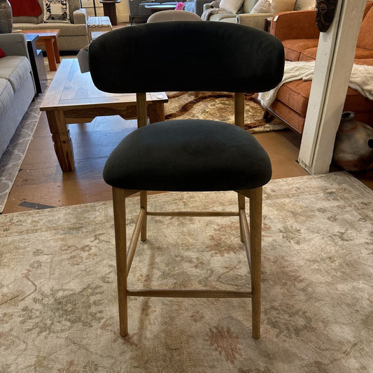 Milo Counter Stool - Charcoal Velvet