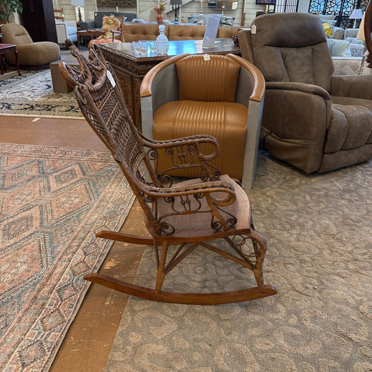 Antique Victorian Wicker Rocking Chair