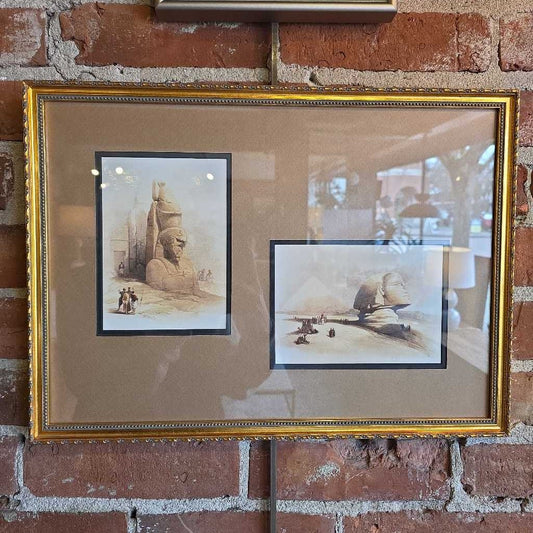 2 Views of Edyptian Ruins Art