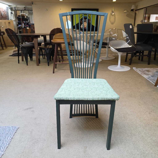 Green Metal Highback Deco Dining Chairs SET OF 4