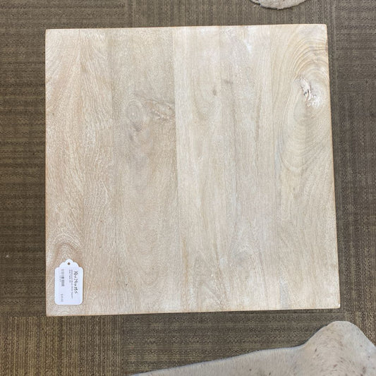 Square tile with wood-like pattern on a textured surface