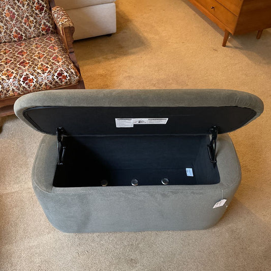 Green Felted Twinkie Storage Ottoman Small 32"