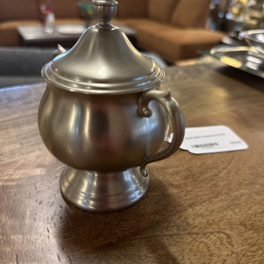 Small Silver Vessel w/ Lid