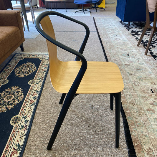 VITRA BELLEVILLE Black & Tan Bentwood Chair U ACCENT CHAIRS