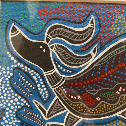 Doongal Aboriginal Blue Kangaroo Art