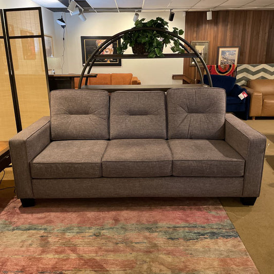 Grey 3 Seat Tufted Back Sofa
