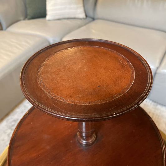 Dark Wood 2 Tier Small Display Table UNIQUE FINDS