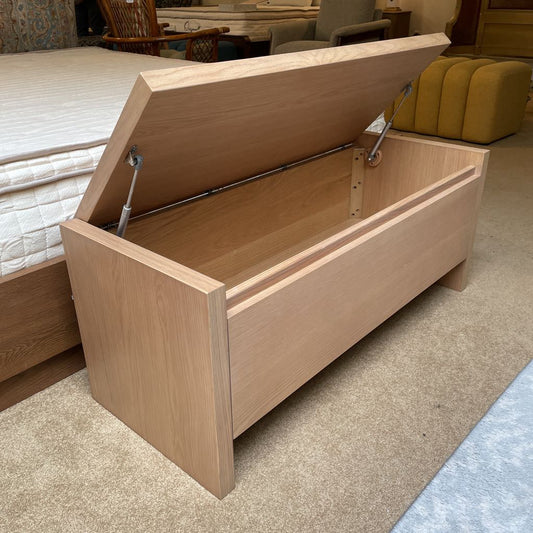 Scandinavian White Oak 42" Storage Bench