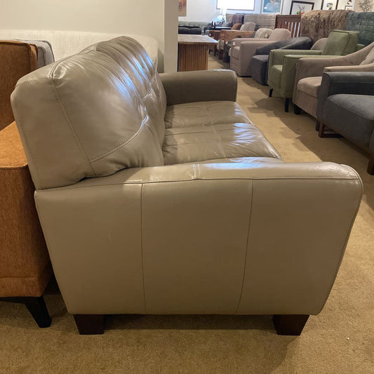 Slate Grey 3 Leather Seat Sofa