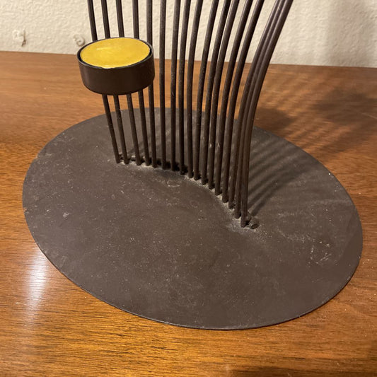 Curved Metal Nouveau Candle Holder