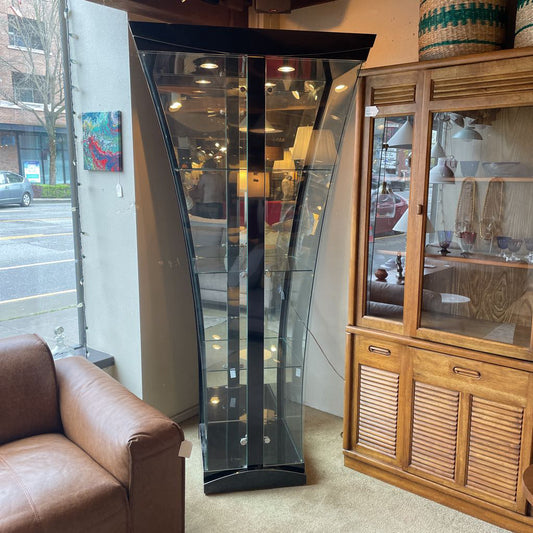 Flaired Glass Curio Cabinet