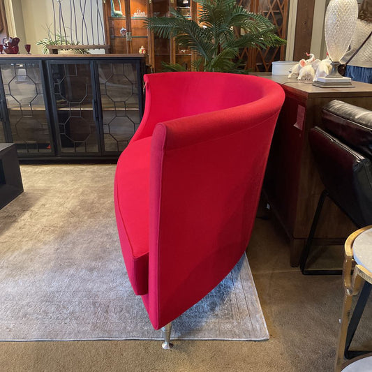 1989 Moroso New-Tone Red Teardrop Sofa