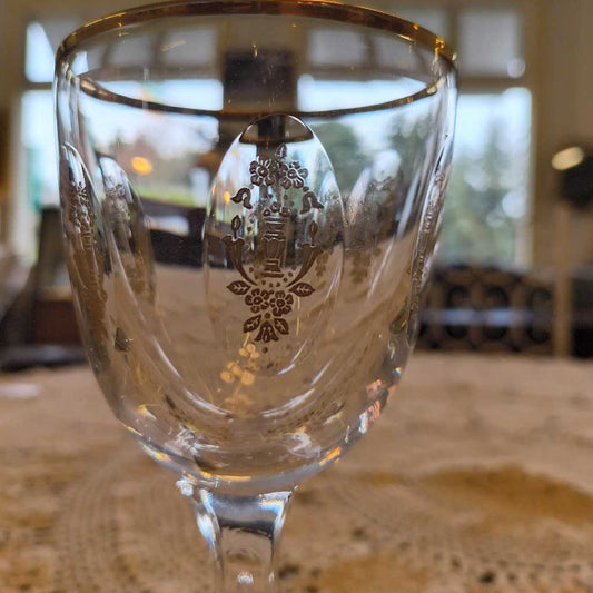 Tiffin Glass Gold Wine Glasses (Set of 2) SMALLS