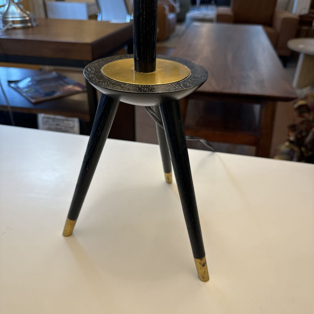 Black/Brass Tripod Table Lamp