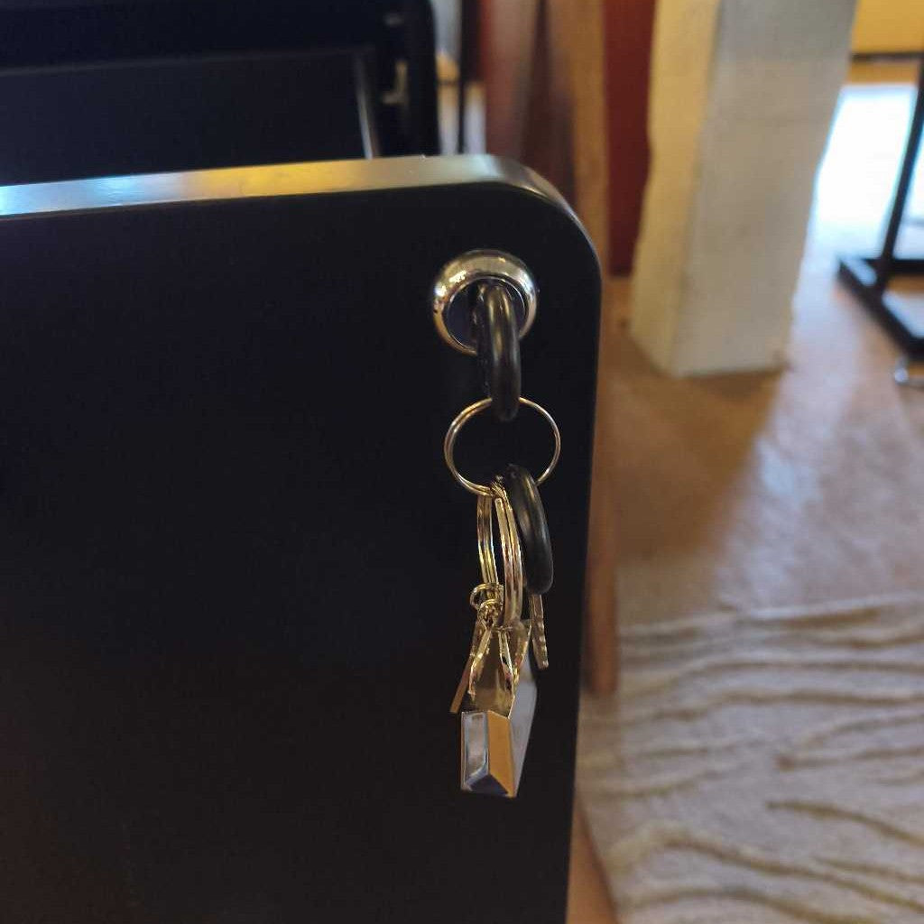 Black Filing Cabinet W/ Key C CABINETS