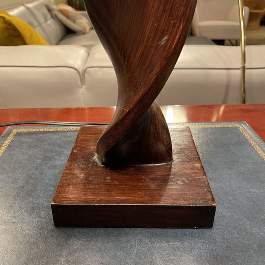 Twisted Faux Wood Table Lamp