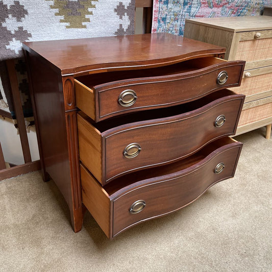 Drexel Curved Front 3 Drawer Chest