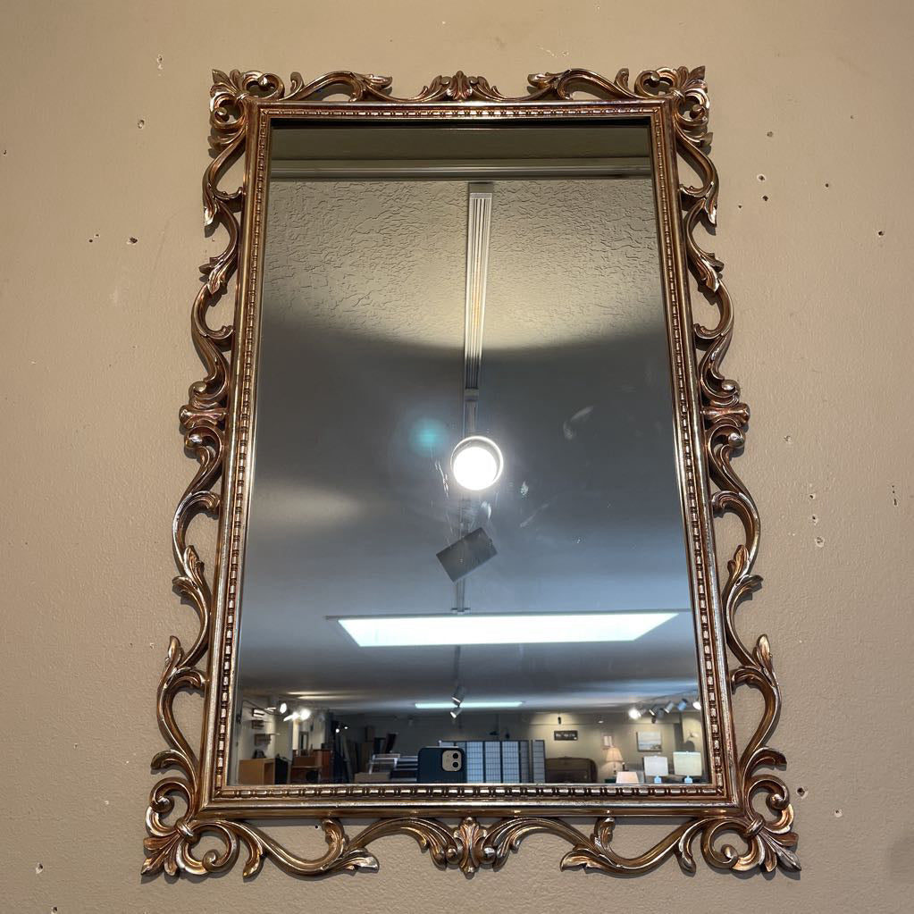 Rectangular Mirror with Fancy Neoclassical Frame