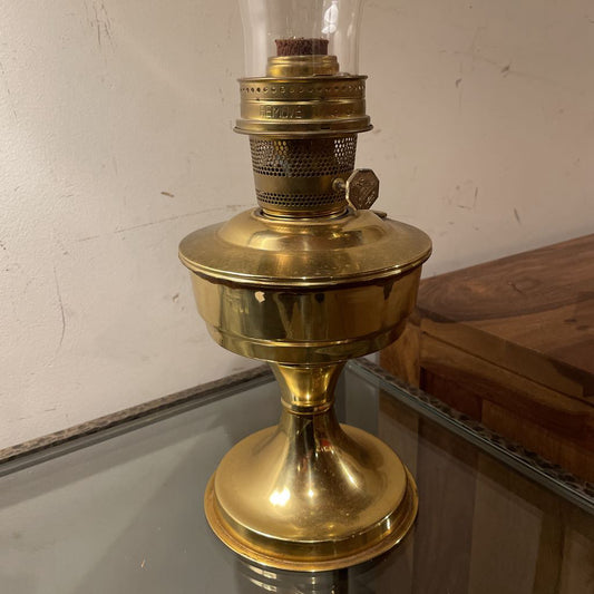 Tall Brass Lantern with Glass Chimney--Aladdin UNIQUE FINDS