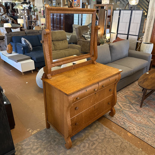 Vintage Tiger Oak Veneer Maple Vanity