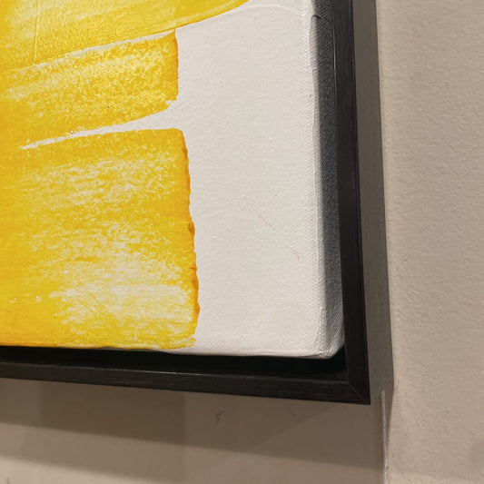 Yellow, Red, Blue w/ Black Frame Abstract Art ART