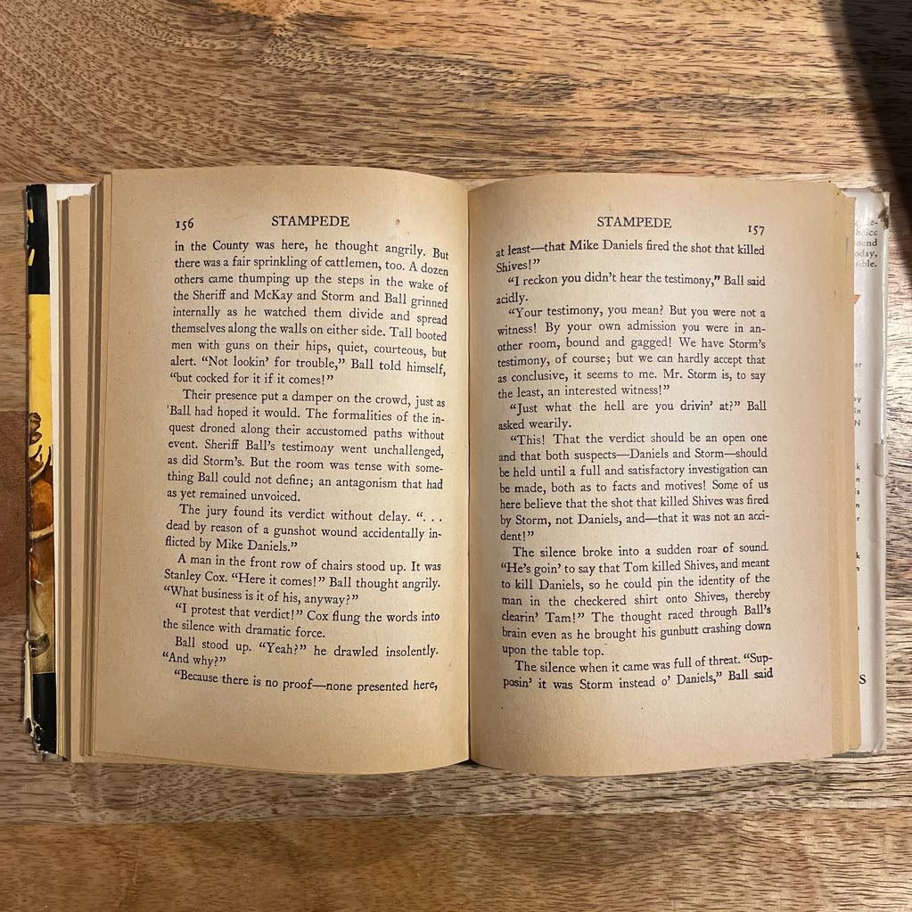 Stampede! Vintage Western Book UNIQUE FINDS