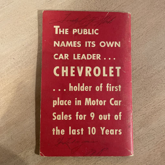 1941 Chevrolet Owner's Manual UNIQUE FINDS