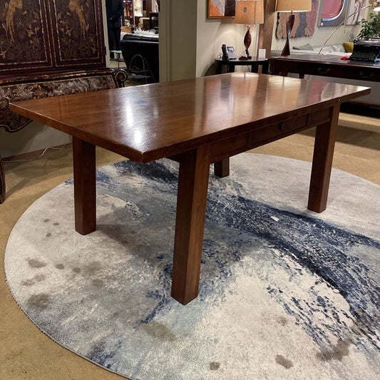 Warm Tone Solid Teak Dining Table & 6 Chair SET