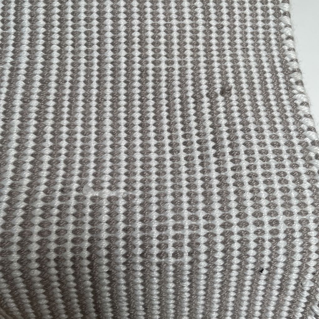 Grey and White Striped 2.5x5 Runner