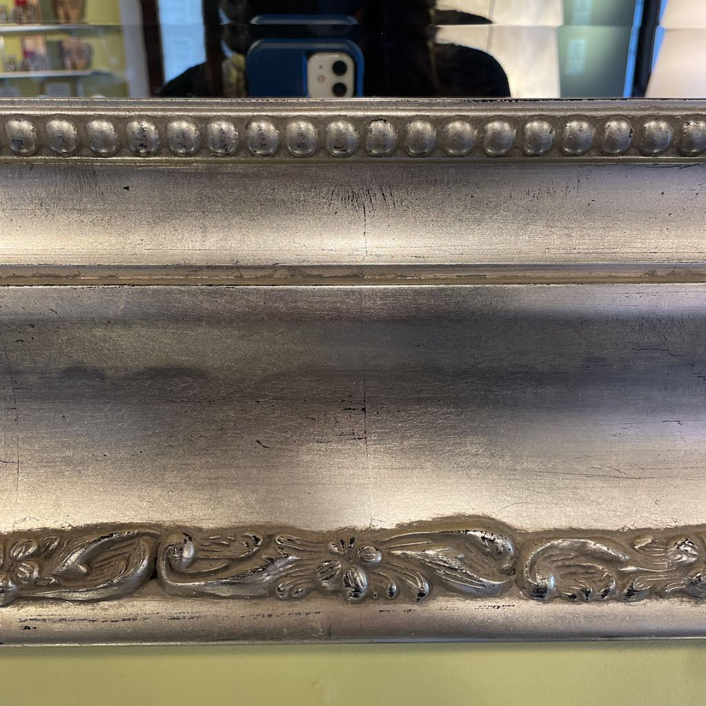 Large Silver Ornate Mirror