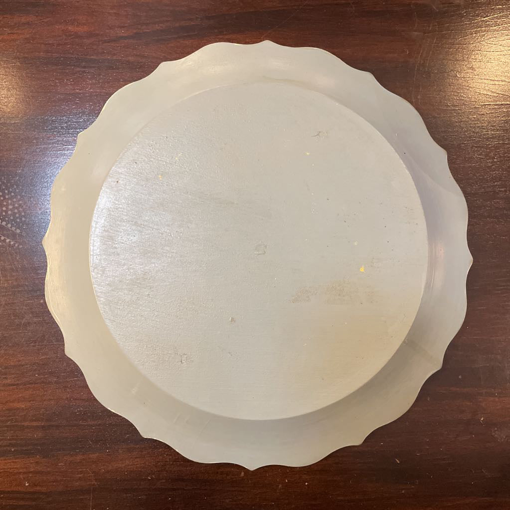 Norwegian Rosemaling Plate with Scalloped Edge UNIQUE FINDS
