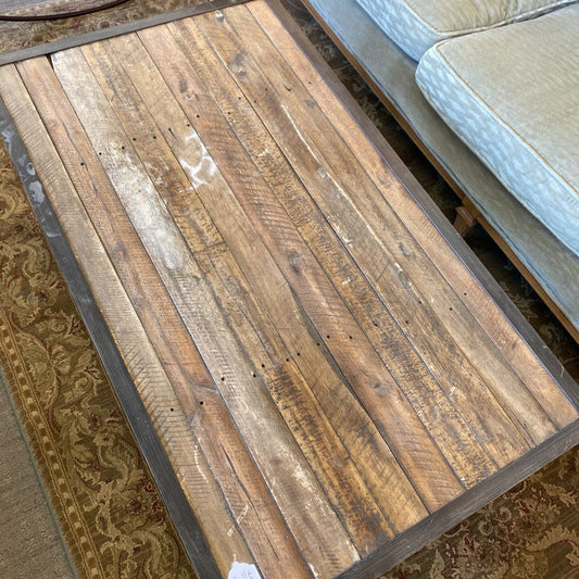 Shabby Chic Industrial Coffee Table (AS IS)