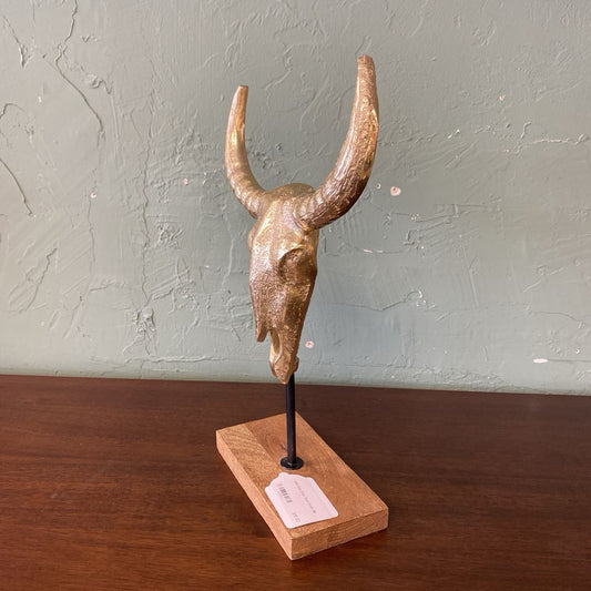 Mini Gold Steer Skull Decor UNIQUE FINDS