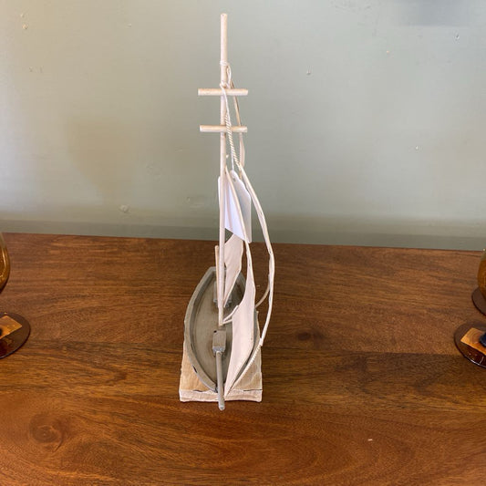 Wood & Metal Sailboat Decor