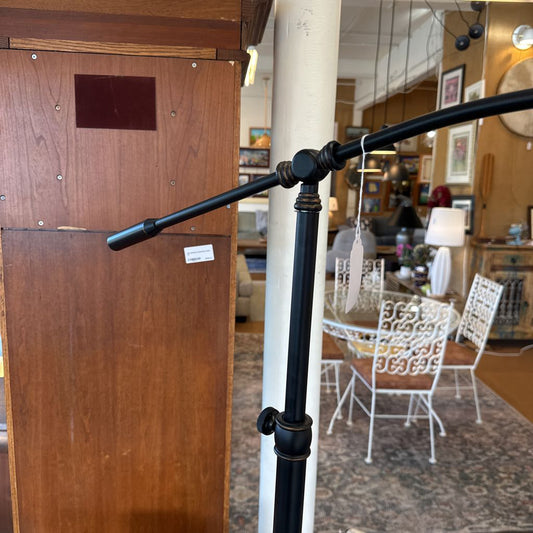 Linen Shade Arc Lamp