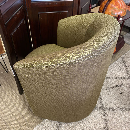 Green Shagreen-esque Swivel Chair (AS IS)