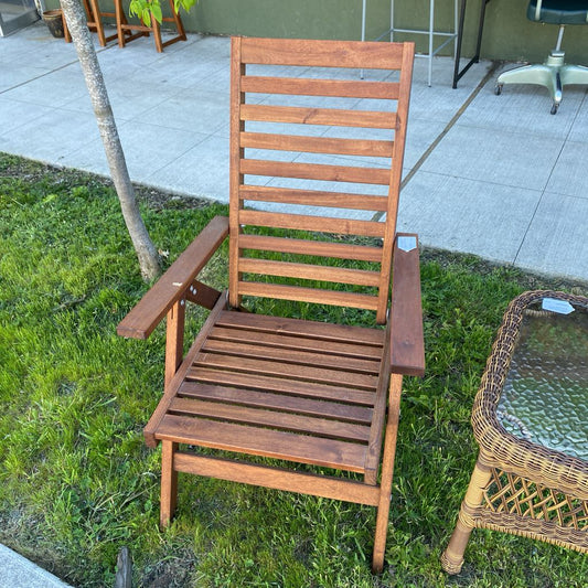 Teak Outdoor Folding Arm Chair (AS IS)