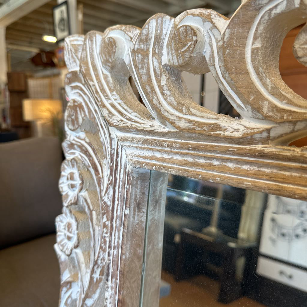 Ornate Cutout Rustic Frame Mirror
