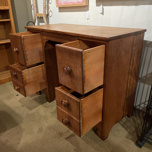 1950's Ethan Allen Faux Double Drawer Desk