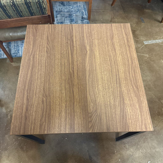 Square Top Dark Wood Table C SIDE TABLES