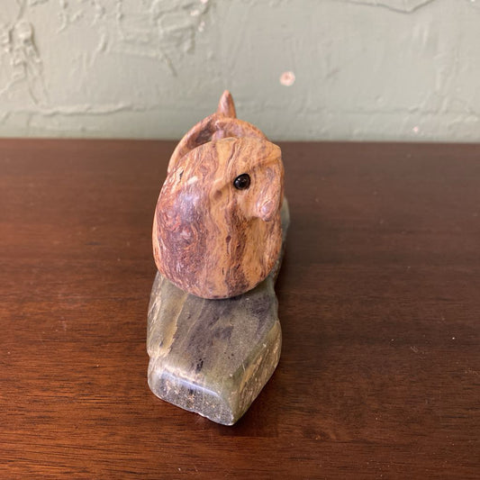 Signed Soap Stone Seal Sculpture